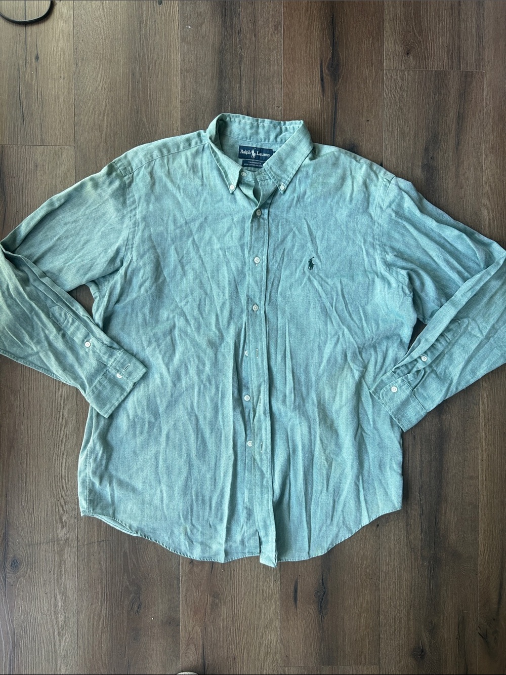 Ralph Lauren Men’s Mint Green Button-Down Oxford Shirt !! 16.5